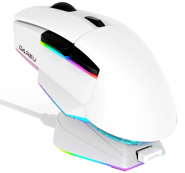 Main image of A955 Wireless Gaming Mouse with RGB Charging Dock: Tri-Mode 2.4G/USB-C/BT Mouse Up to 12K DPI Optical Sensor -KBS II Buttons Fully Programmable- 120 Hr Battery