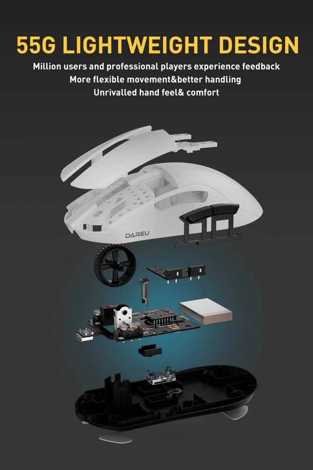 Alt view image 4 of 7 - Gaming Keyboard and Mouse:A950pro Lightweight 4K Polling Rate Wireless Gaming Mouse&COOL60 60% Rapid Trigger Hall Effect Magnetic Switch Keyboard Combo