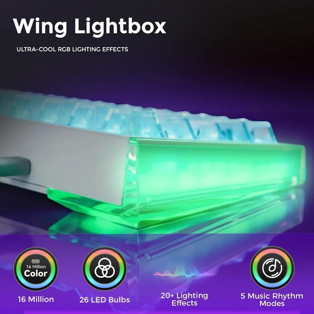 Alt view image 6 of 7 - COOL68 Hall Effect Magnetic Switch Mechanical Gaming Keyboard 65%
