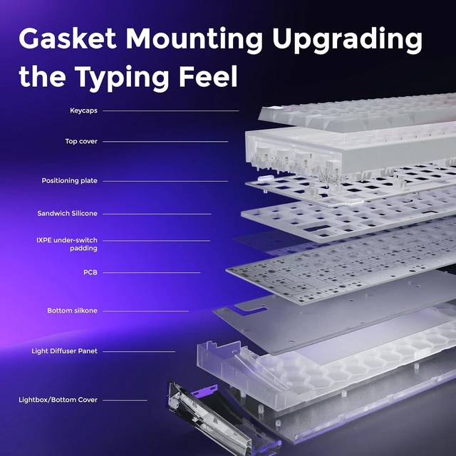 Alt view image 5 of 7 - COOL68 Hall Effect Magnetic Switch Mechanical Gaming Keyboard 65%