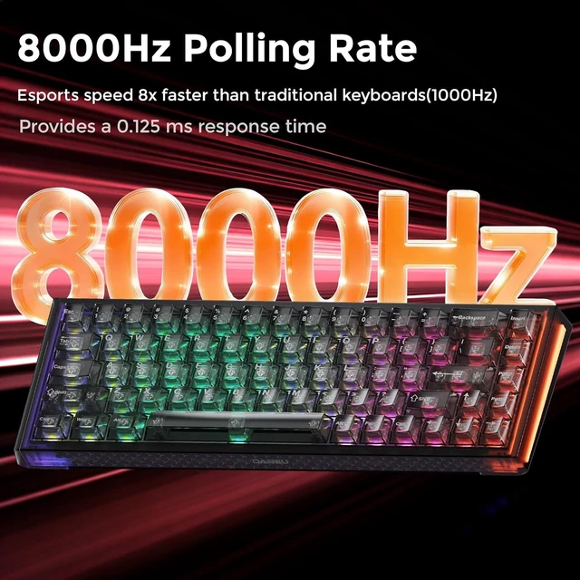 Alt view image 5 of 7 - COOL68 Hall Effect Magnetic Switch Mechanical Gaming Keyboard 65%