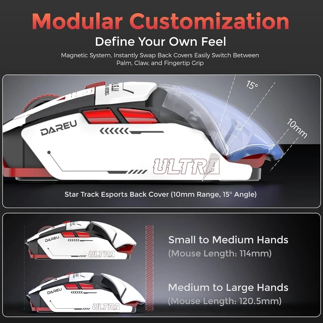 Alt view image 3 of 7 - Ultra 07 8K Polling Custom Wireless Gaming Mouse