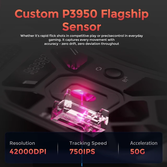 Alt view image 6 of 7 - Ultra 07 8K Polling Custom Wireless Gaming Mouse