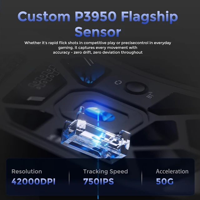 Alt view image 6 of 7 - Ultra 07 8K Polling Custom Wireless Gaming Mouse