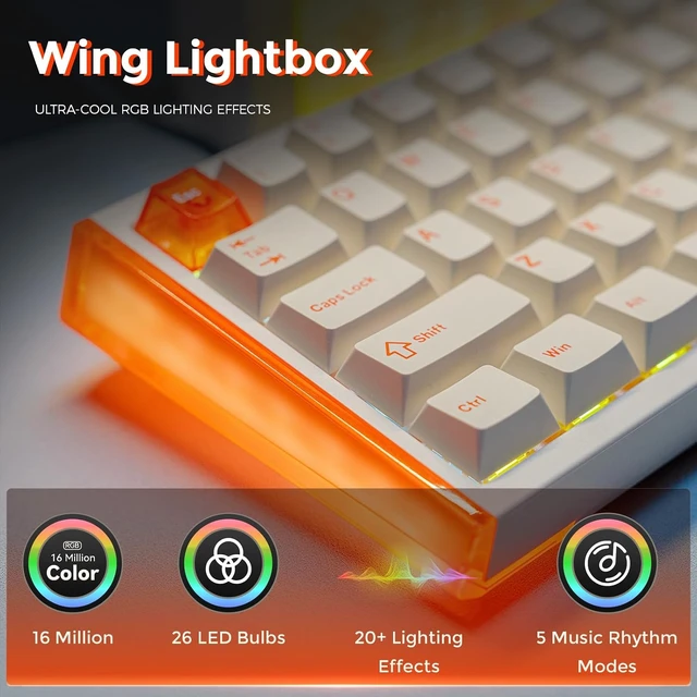 Alt view image 5 of 7 - COOL68 Hall Effect Magnetic Switch Mechanical Gaming Keyboard 65%