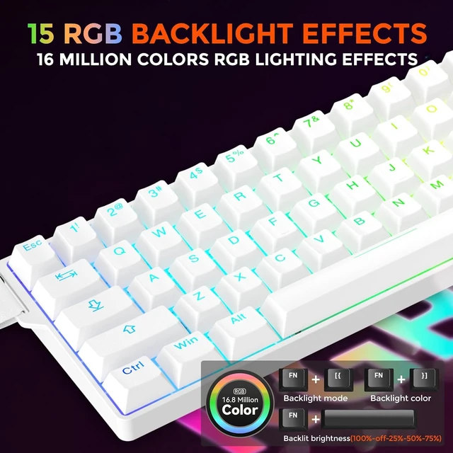 Alt view image 6 of 7 - EK60 HE Hall Effect Magnetic Switch Mechanical Gaming Keyboard 60%