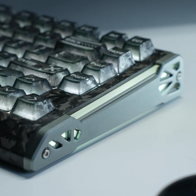 Alt view image 6 of 7 - R86 HE Wired 8K Carbon Fiber Magnetic Keyboard (Ice Ninja)