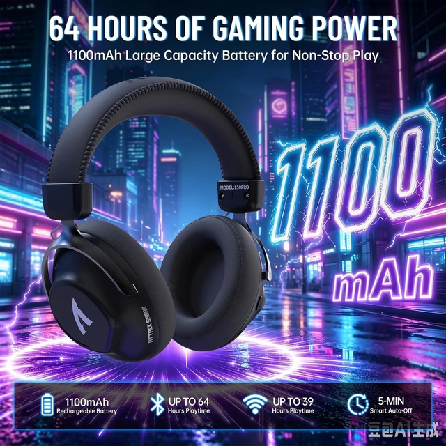 Alt view image 6 of 7 - L50 PRO Wireless Gaming HeadseBlack