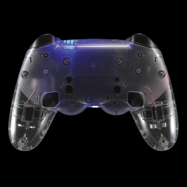 Alt view image 4 of 6 - C.A.T. 9 Bluetooth 5.0 Wireless USB-C Wired Game Controller Clear 8-Color RGB Illumination Dual Vibration 6-Axis Motion Sensor - PC/iPhone/Android/Switch