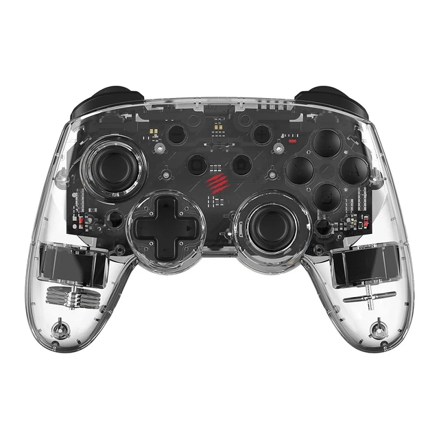 Alt view image 6 of 6 - C.A.T. 9 Bluetooth 5.0 Wireless USB-C Wired Game Controller Clear 8-Color RGB Illumination Dual Vibration 6-Axis Motion Sensor - PC/iPhone/Android/Switch