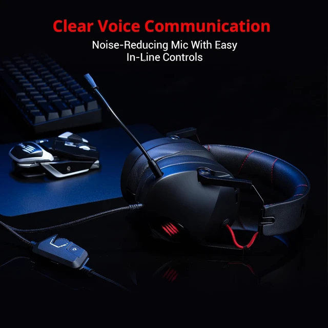 Alt view image 6 of 7 - P.I.L.O.T. 5 Wired Gaming Headset - Black