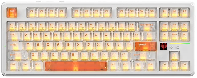 Main image of X87 Ultra Wireless Mechanical Keyboard,Iced Orange