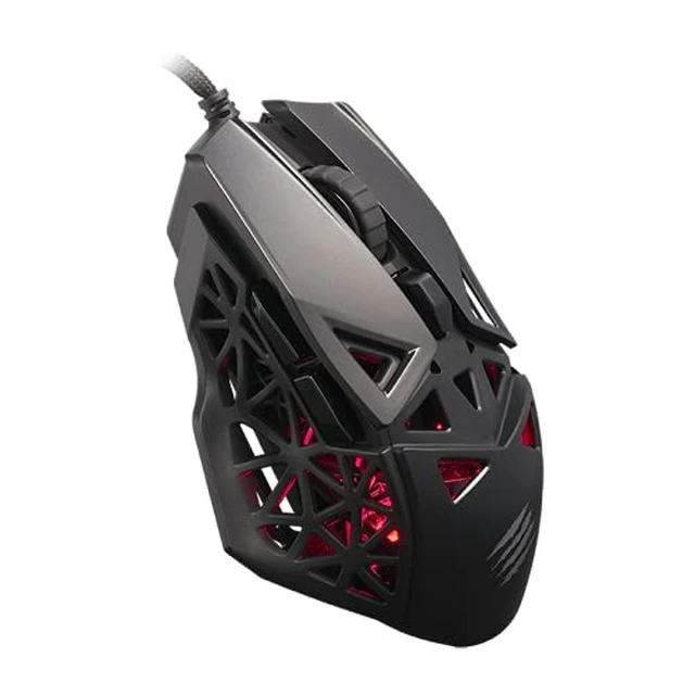 Alt view image 4 of 7 - M.O.J.O. M1 Gaming Mouse - Light Weight 70g - 12000 DPI Optical SensorBuilt-in Customizable RGB lighting effect - Hollow Pyramid Design - Patented DAKOTA Switch - 40g Acceleration, Black