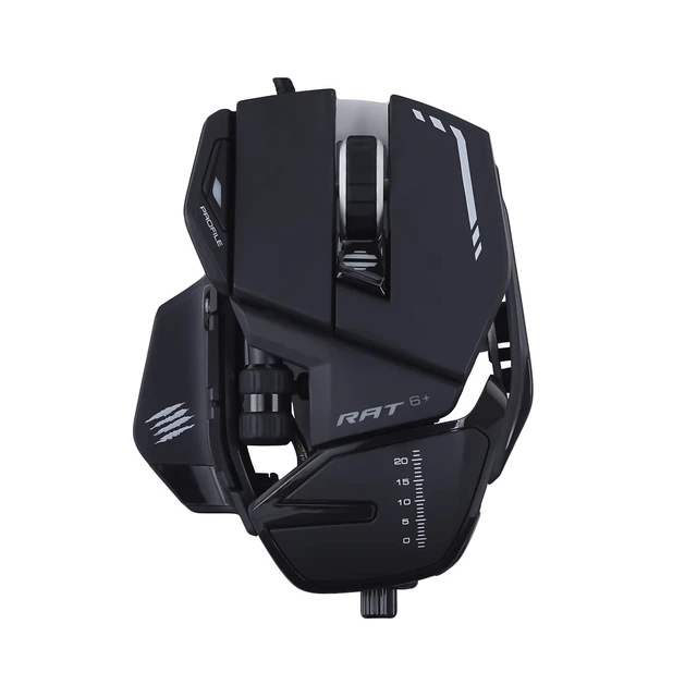 Alt view image 2 of 7 - MR04DCINBL000-0 R.A.T. 6+ Corded Optical Gaming Mouse, Black