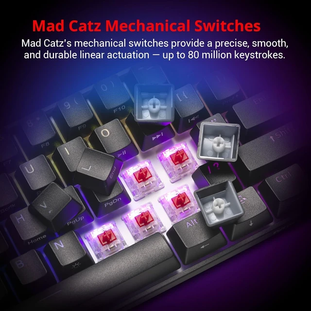Alt view image 4 of 7 - S.T.R.I.K.E. 6 60 Percent Gaming Keyboard Mechanical Keyboard
