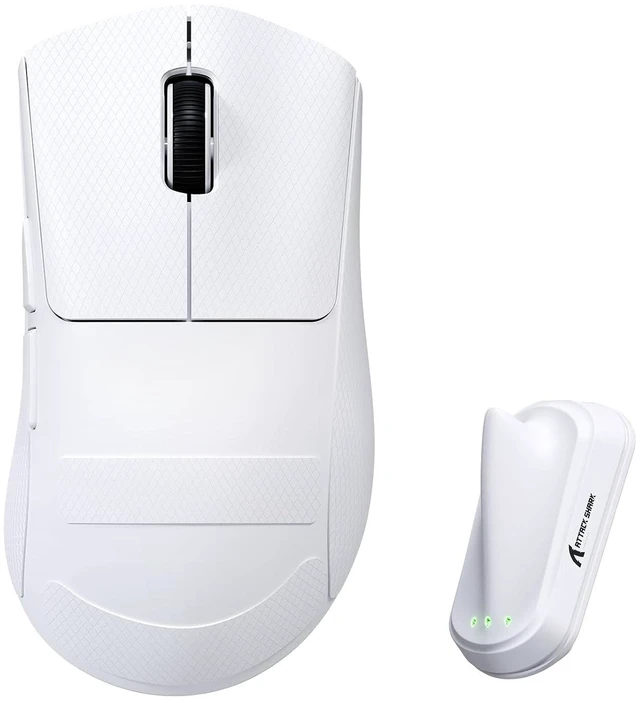 Main image of V8 8K Wireless Gaming Mouse Whit 42000 DPI-PAW3950 MAX Sensor-59g Lightweight-Nordic54L15 MCU-400h Battery Life,Triple Modes,Gaming Accessories for PC/Laptop/Mac (White Griptape)