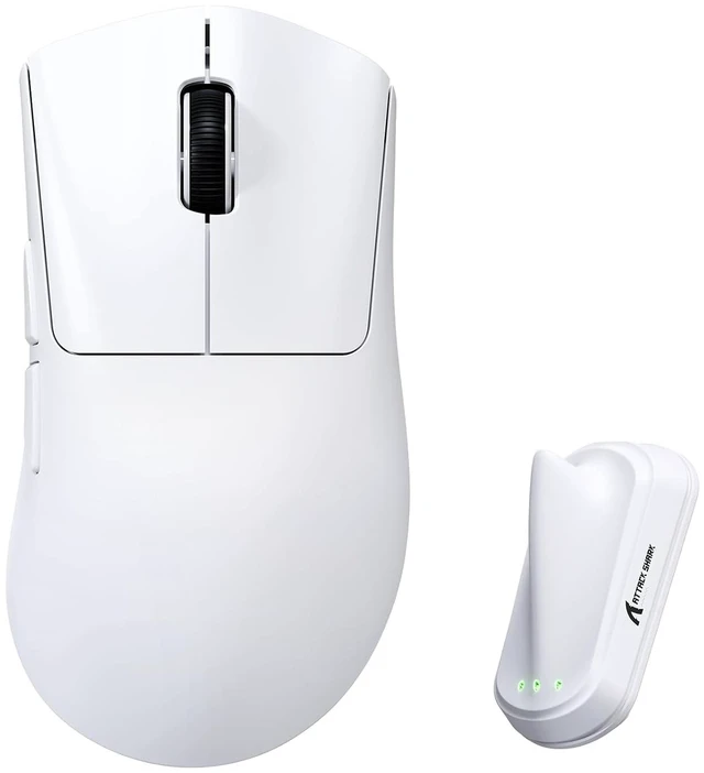 Main image of V8 8K Wireless Gaming Mouse Whit 42000 DPI-PAW3950 MAX Sensor-59g Lightweight-Nordic54L15 MCU-400h Battery Life, Triple Modes,Gaming Accessories for PC/Laptop/Mac (White)