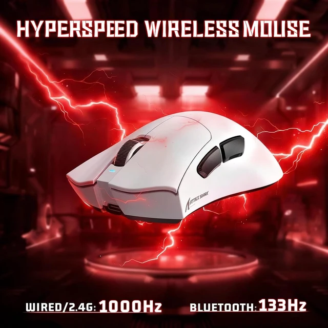 Alt view image 5 of 7 - V3 Ultra-Light Wireless Gaming Mouse,PAW3311 Sensor, 500mAh, 62g, 25KDPI 2.4G/BT/USB-C Rechargeable Wireless Mouse with 5 Programmable Buttons for Laptop,PC,Mac Gamer (White)