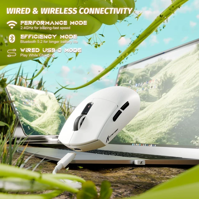 Alt view image 4 of 7 - G3 Wireless Gaming Mouse,White