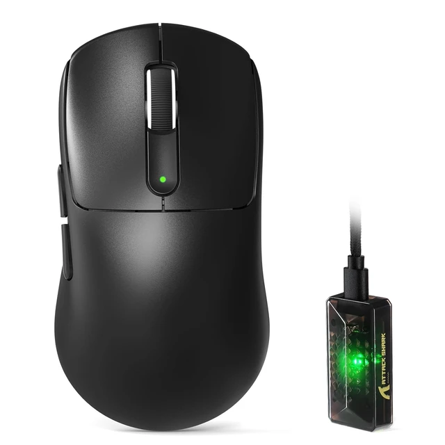 Main image of V5 Wireless Gaming Mouse with 42000 DPI -PAW3950 MAX Sensor -55g Ultra-Lightweight-Nordic 52840 MCU,Wired/BT/2.4GHz Wirelss Programmable Mouse for PC/Mac (Black)