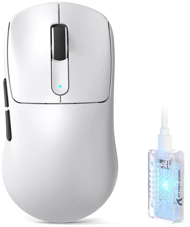 Main image of V5 Wireless Gaming Mouse with 42000 DPI -PAW3950 MAX Sensor -55g Ultra-Lightweight-Nordic 52840 MCU,Wired/BT/2.4GHz Wirelss Programmable Mouse for PC/Mac (White)