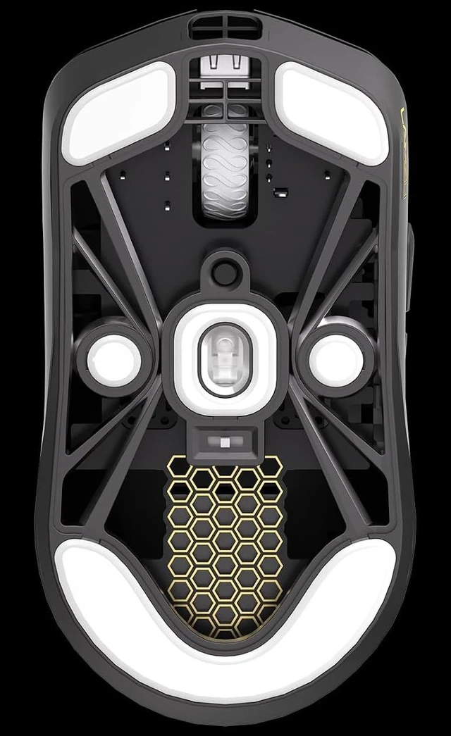 Alt view image 4 of 7 - Maya X Wireless Gaming Mouse, Ultra Lightweight 47g, Optical Switch, Maximum 30000 DPI, Symmetrical, MCU Nordic 52840, Dust-Proof Encoder, PAW3950 Sensor(Larger Maya) (Black)