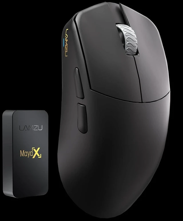 Alt view image 5 of 7 - Maya X Wireless Gaming Mouse, Ultra Lightweight 47g, Optical Switch, Maximum 30000 DPI, Symmetrical, MCU Nordic 52840, Dust-Proof Encoder, PAW3950 Sensor(Larger Maya) (Black)