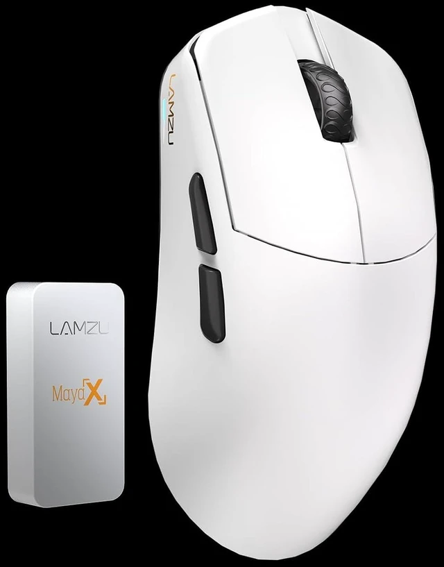 Alt view image 7 of 7 - Maya X Wireless Gaming Mouse, Ultra Lightweight 47g, Optical Switch, Maximum 30000 DPI, Symmetrical, MCU Nordic 52840, Dust-Proof Encoder, PAW3950 Sensor(Larger Maya) (White)