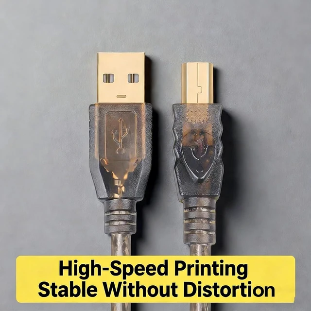 Alt view image 5 of 6 - USB 2.0 Printer Cable 10ft (3M), Double Shielded Gold Plated A-B High Speed
