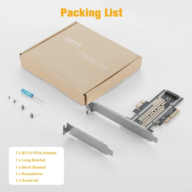 Alt view image 7 of 7 - M.2 NVMe SSD to PCIe X16/X8/X4/X1 Adapter Card, PCIe to M.2