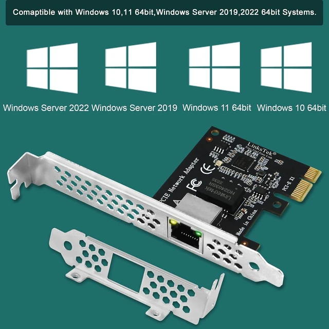 Alt view image 5 of 7 - PCIE-I225 PCE x1 Interface to 2.5GbE RJ45 Ports Network Adapter for Windows 11, 10 64bit and Windows Server 2019, 2022, Intel I225V Ethernet Controller, 2.5GbE PCIE NIC Card
