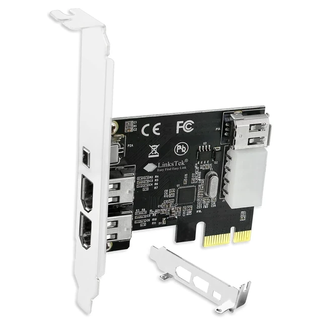 Main image of PCIE-1394A 4-Ports 1394A PCIE FireWire 400 Expansion Card for Windows Desktop PCs, 3X 6Pin and 1X 4Pin 1394A 400Mbps Ports, with 4Pin-6Pin 1394A Cables and Low Profile Bracket