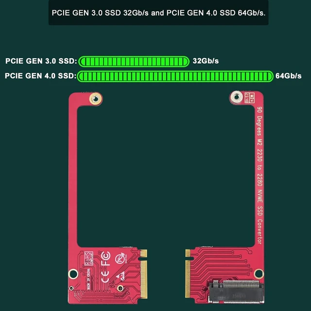 Alt view image 4 of 7 - ASC-3080 NVME SSD Convertor for ROG Ally Gaming Handheld, Expand M2 2230 Type SSD to M2 2280 Type SSD with 90 Degree Conversion for ROG Ally Gaming Handheld