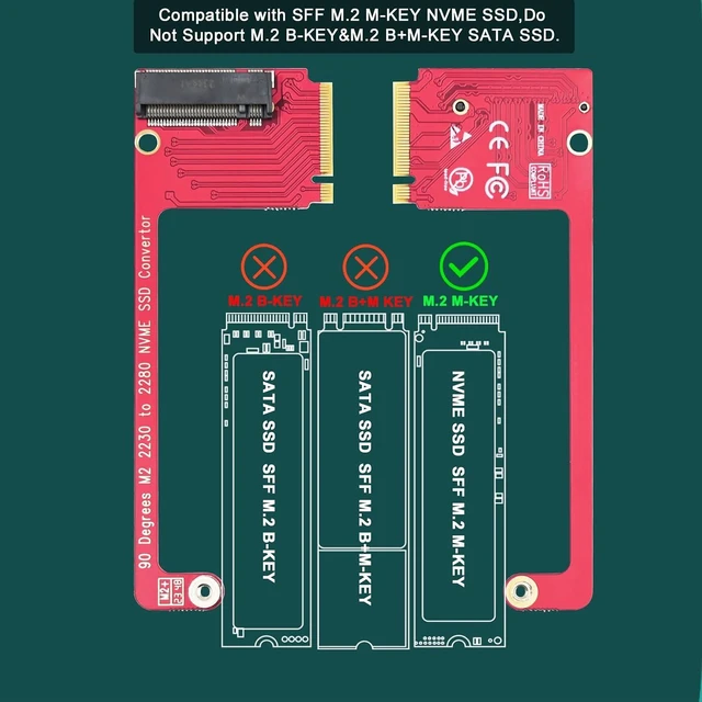 Alt view image 3 of 7 - ASC-3080 NVME SSD Convertor for ROG Ally Gaming Handheld, Expand M2 2230 Type SSD to M2 2280 Type SSD with 90 Degree Conversion for ROG Ally Gaming Handheld
