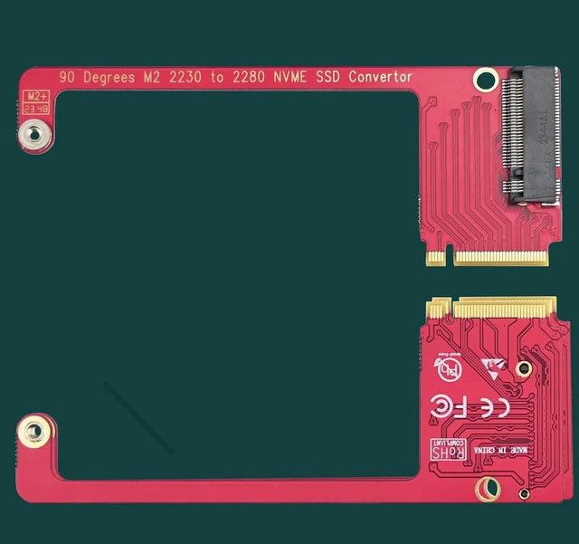 Alt view image 7 of 7 - ASC-3080 NVME SSD Convertor for ROG Ally Gaming Handheld, Expand M2 2230 Type SSD to M2 2280 Type SSD with 90 Degree Conversion for ROG Ally Gaming Handheld