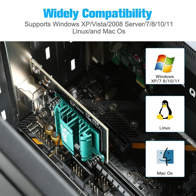 Alt view image 4 of 7 - 5Gb PCIe Network Card, PCIe to 5Gb Ethernet Card, RTL8126 Chip NIC