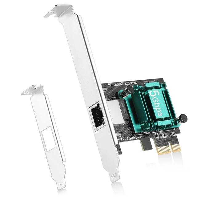 Alt view image 7 of 7 - 5Gb PCIe Network Card, PCIe to 5Gb Ethernet Card, RTL8126 Chip NIC