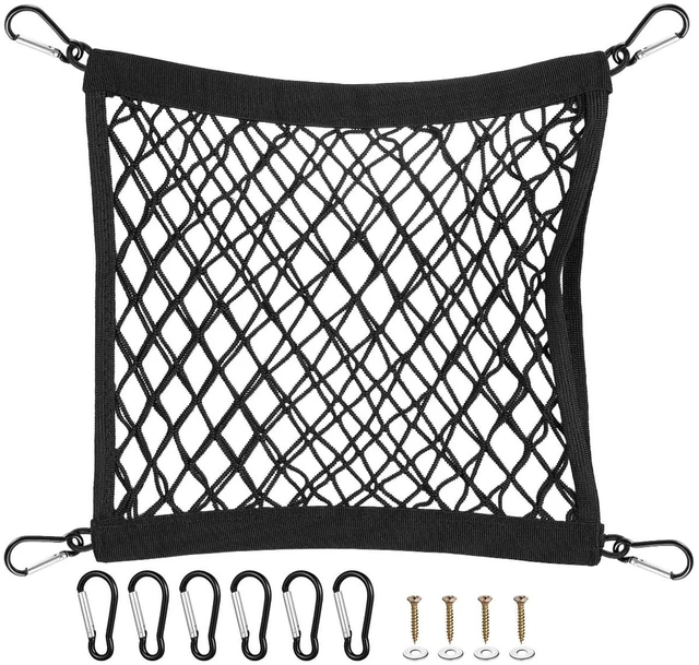 Main image of Motorcycle Cargo Net, 14"X14" High-Elastic Double Layer Bungee Net