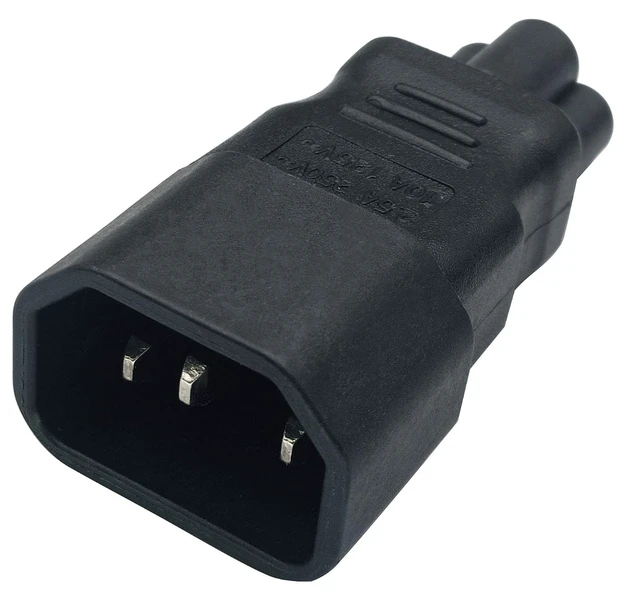 Alt view image 5 of 7 - IEC 320 C14 to C5 AC Adapter, 10A 125V IEC 3Pole Male to Mickey Mouse 3Pole Female Power Adapter,C5 to C14 AC Converter for Mickey Mouse Laptop Receptacle Converter (2 Pack-C5 to C14)