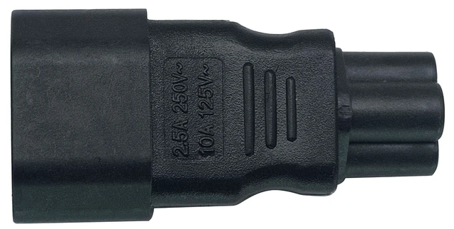Alt view image 7 of 7 - IEC 320 C14 to C5 AC Adapter, 10A 125V IEC 3Pole Male to Mickey Mouse 3Pole Female Power Adapter,C5 to C14 AC Converter for Mickey Mouse Laptop Receptacle Converter (2 Pack-C5 to C14)
