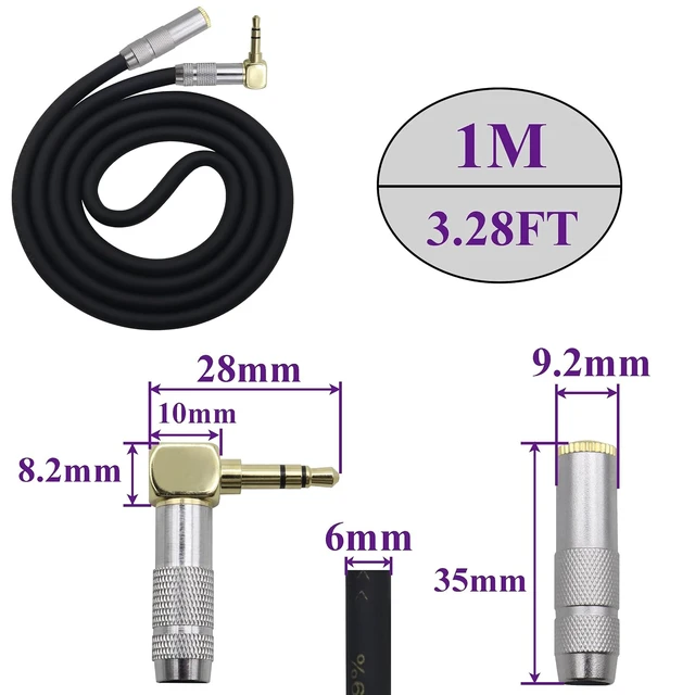 Alt view image 2 of 7 - (1M/1Ft Right Angle 3 Pole 3.5mm Aux Cord Metal Casing 90 Degree TRS 1/8 3.5mm Female to 1/8" Male Stereo Audio Cord for Phone,Laptop,Tablets,Headphones,Cars and More.(Silver-M/F)
