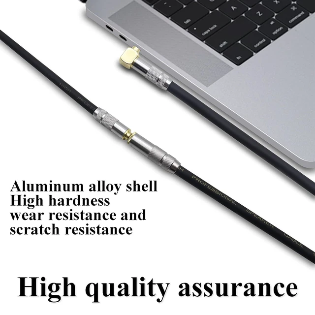 Alt view image 6 of 7 - (1M/1Ft Right Angle 3 Pole 3.5mm Aux Cord Metal Casing 90 Degree TRS 1/8 3.5mm Female to 1/8" Male Stereo Audio Cord for Phone,Laptop,Tablets,Headphones,Cars and More.(Silver-M/F)