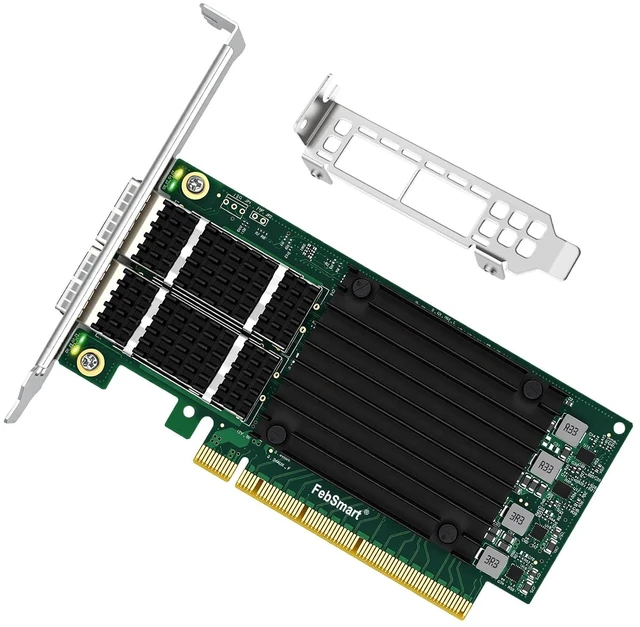Main image of PCIE GEN 4.0 X16 to 2X 100GbE QSFP28 Fiber Ports Intelligent RDMA Ethernet Adapter for HPC, Storage and Virtualization, Mellanox ConnectX-5 EX MT28808A0 2X QSFP28 100Gb/s Ethernet Controller (CX516A)
