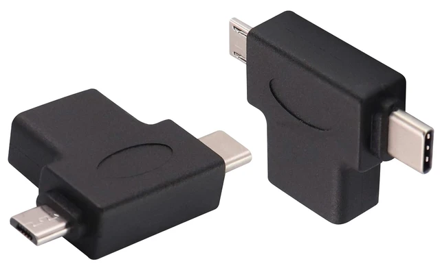 Alt view image 4 of 7 - 2in1 Micro USB 3.0 and Type C 2.0 OTG Adapter, USB 3.0 A Female to Micro USB + Type C 2.0 Male Converter (On The Go) for Android Smartphones,Flash,Drive,Mouse,Keyboard,ect. (2pack)