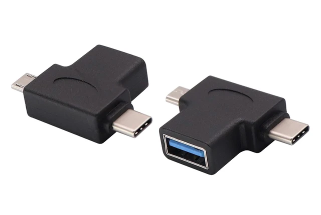 Alt view image 5 of 7 - 2in1 Micro USB 3.0 and Type C 2.0 OTG Adapter, USB 3.0 A Female to Micro USB + Type C 2.0 Male Converter (On The Go) for Android Smartphones,Flash,Drive,Mouse,Keyboard,ect. (2pack)