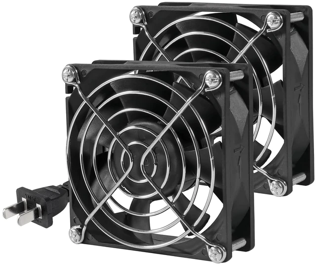Main image of 2PACK EC Axial Fan 80mm x 25mm AC 110V 115V 120V 220V 240V High Speed Dual Ball Bearing for Desktop