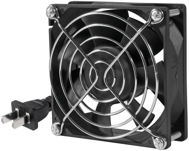 Alt view image 2 of 6 - 2PACK EC Axial Fan 80mm x 25mm AC 110V 115V 120V 220V 240V High Speed Dual Ball Bearing for Desktop