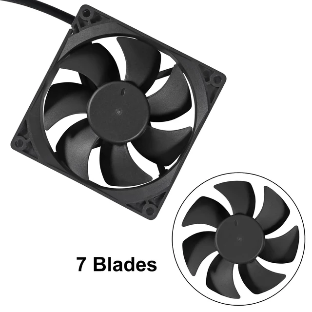 Alt view image 5 of 7 - 2Pack AC Power Axial Fan 110V 120V 9025 90mm x 25mm Dual Ball Metal for DIY Ventilation Exhaust Projects Cooling