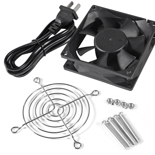 Alt view image 6 of 6 - 2PACK EC Axial Fan 80mm x 25mm AC 110V 115V 120V 220V 240V High Speed Dual Ball Bearing for Desktop