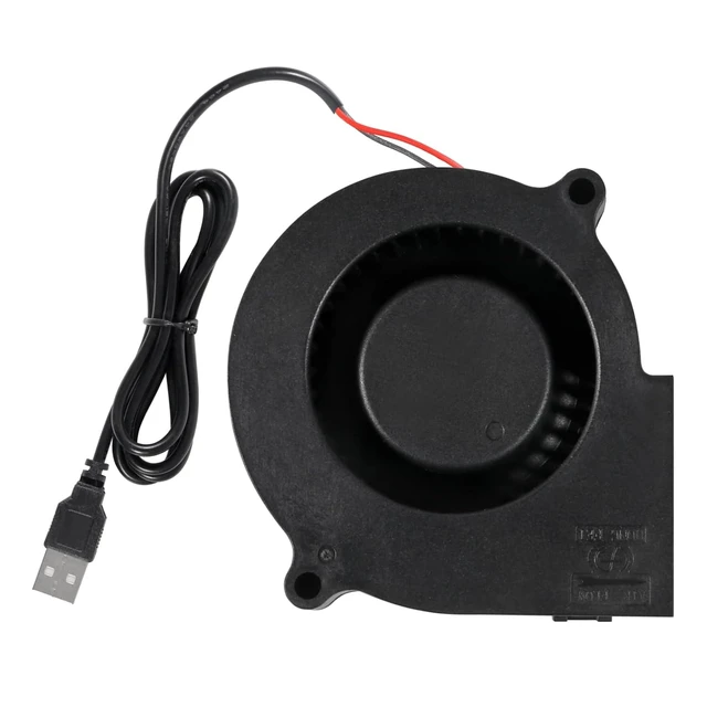Alt view image 3 of 7 - 2Pack 7530 75mm x 30mm 5V USB Blower Fan DC Brushless Fans for Laptop, Amplifier, Raspberry Pi Cooling Ventilation